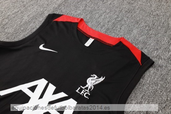 Nuevo Entrenamiento Sin MangasLiverpool 24/25 Negro Blanco Baratas
